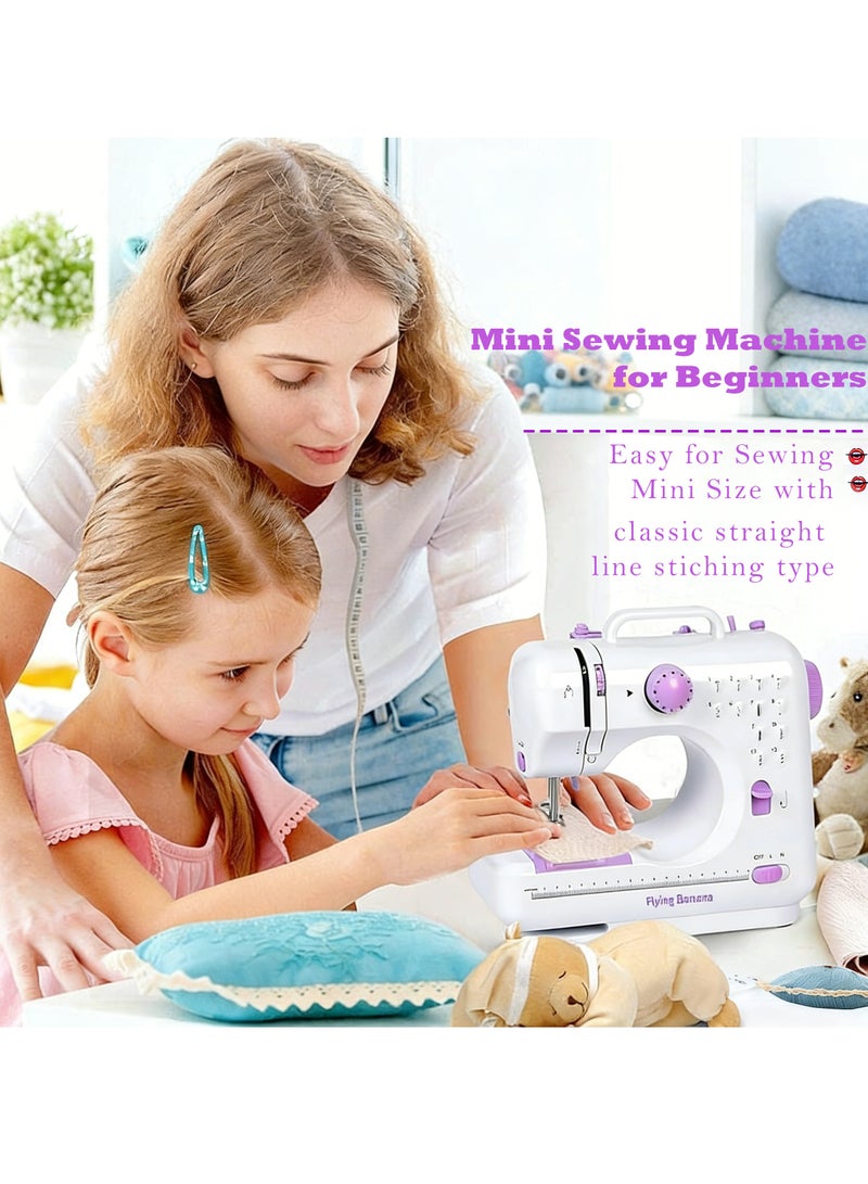 ماكينة خياطة صغيرة للمبتدئين والأطفال، ماكينة خياطة كهربائية، 12 غرز مدمجة، ماكينة خياطة محمولة لخياطة الملابس، الخياطة العلوية، زر الحفرة، اللون الأبيض - Image 4